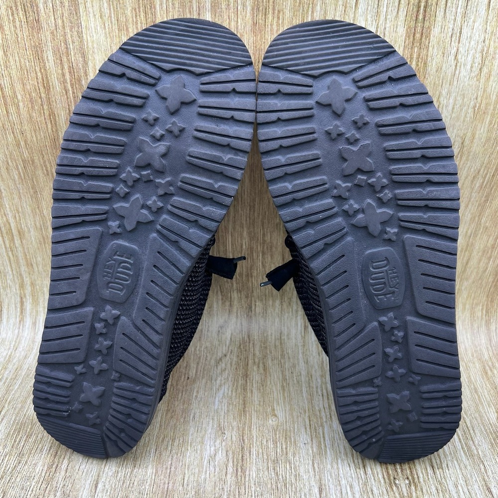 Hey Dude Wally Stretch Sox Men's Size 11 Black Slip On Loafers Boat Shoes - Picture 8 of 10